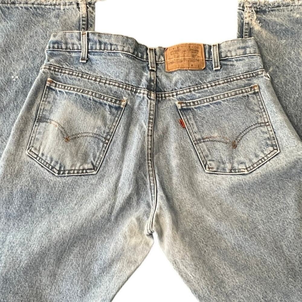 Mens Levis 514 Vintage 86 Jean SZ 36/32 Orange tab Straight leg lght wsh 100% co